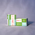 Two boxes of Foma Ortho film on a gray background