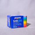 Jessops SHR200 camera film box on a gray background