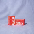 Two red boxes of Phoenix film on a gray background